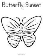 Butterfly Sunset Coloring Page