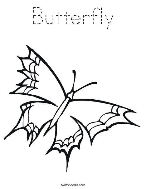 Purple Butterfly Coloring Page