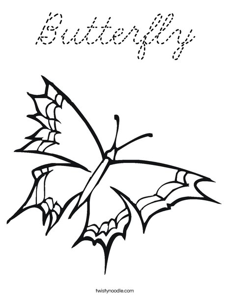 Purple Butterfly Coloring Page