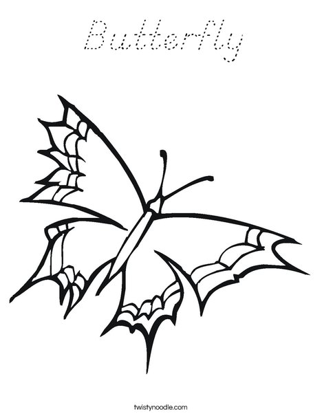Purple Butterfly Coloring Page