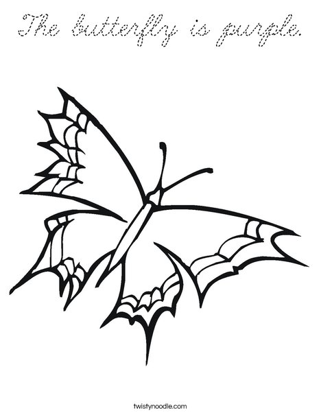 Purple Butterfly Coloring Page