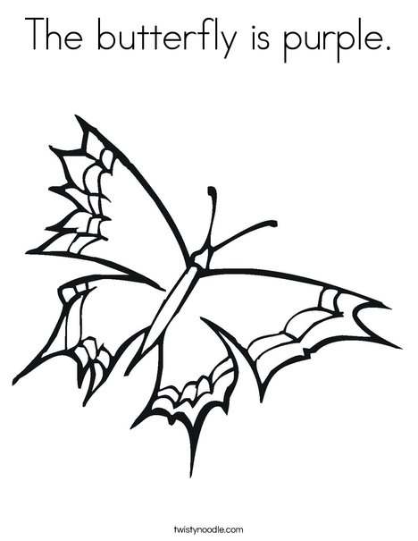 Purple Butterfly Coloring Page