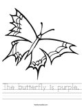 The butterfly is purple. Worksheet