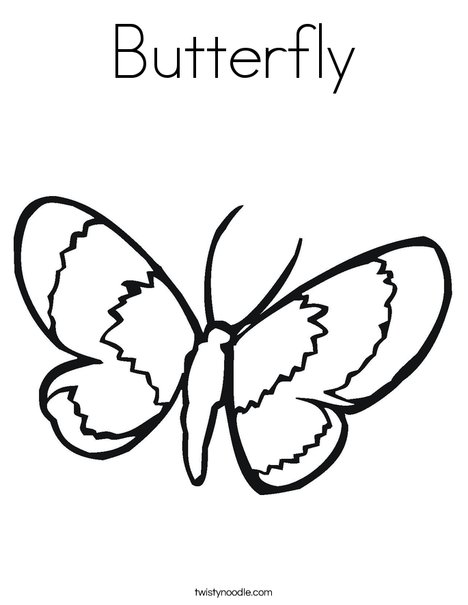 butterfly coloring page twisty noodle