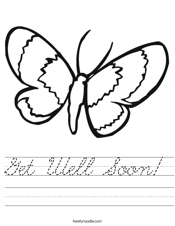 Get Well Soon! Worksheet