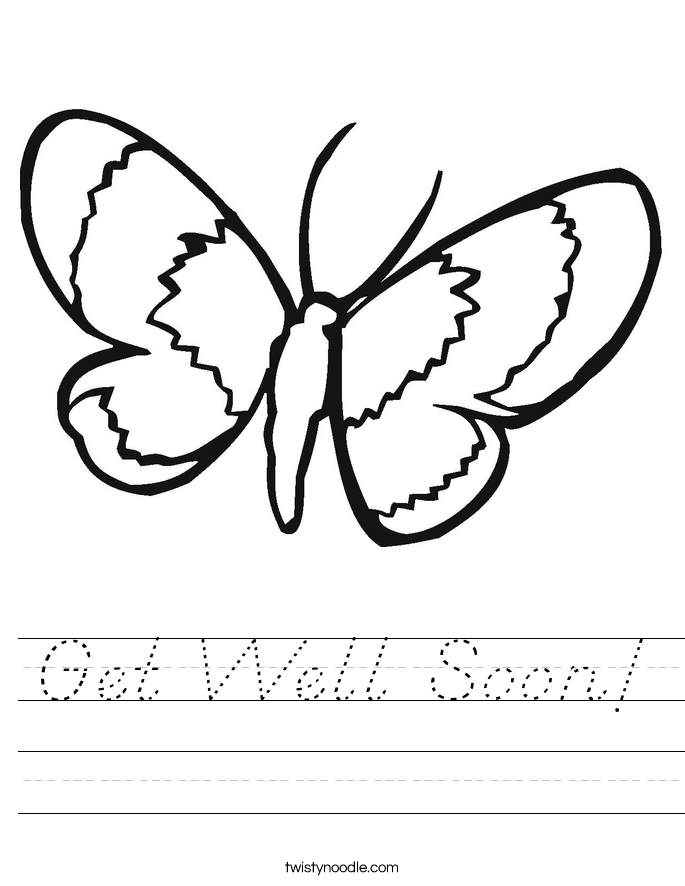 Get Well Soon! Worksheet