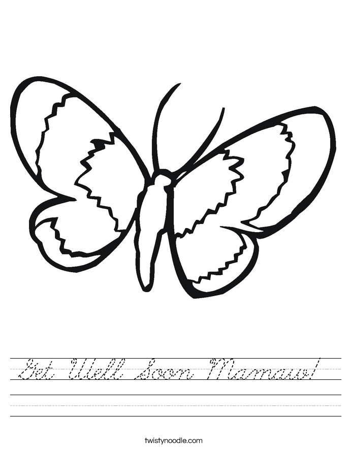 Get Well Soon Mamaw! Worksheet