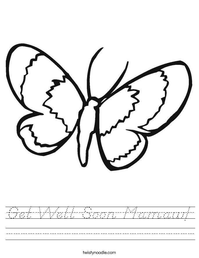 Get Well Soon Mamaw! Worksheet