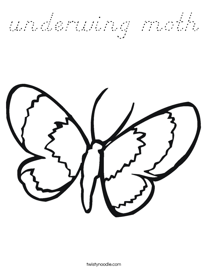 underwing moth Coloring Page