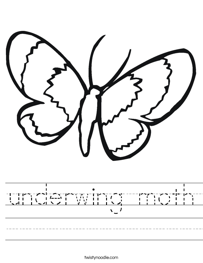 underwing moth Worksheet
