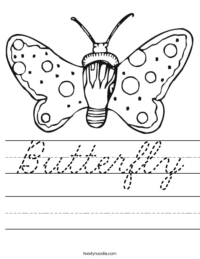 Butterfly Worksheet