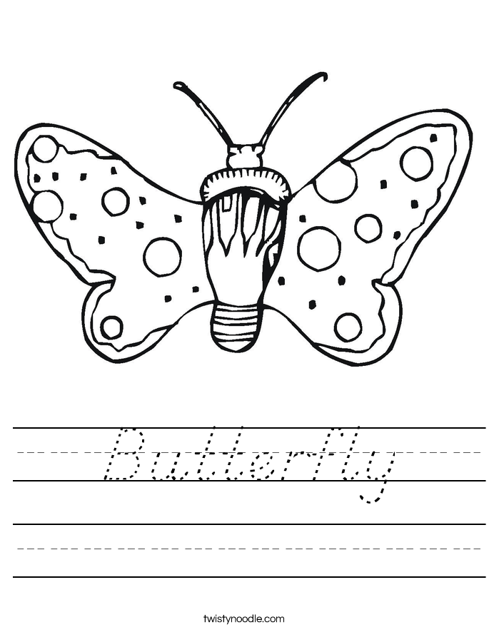 Butterfly Worksheet