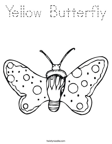 Butterfly with Dots Coloring Page