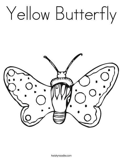 Butterfly with Dots Coloring Page