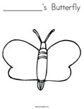 __________'s  Butterfly Coloring Page