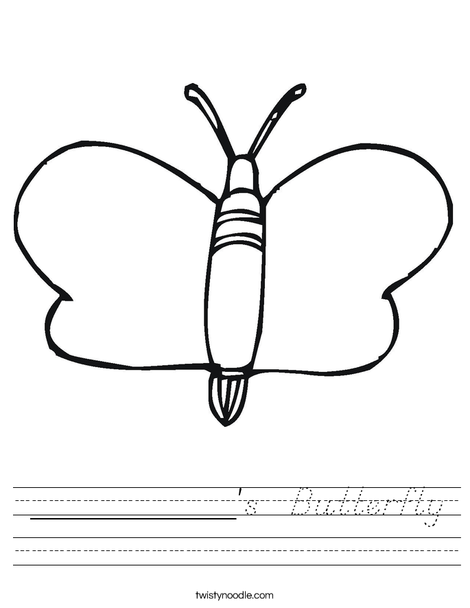 __________'s  Butterfly Worksheet