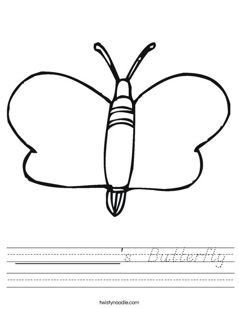 s butterfly worksheet dnealian twisty noodle