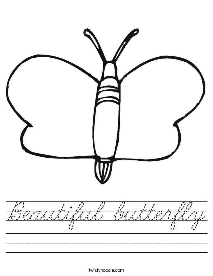 Beautiful butterfly Worksheet