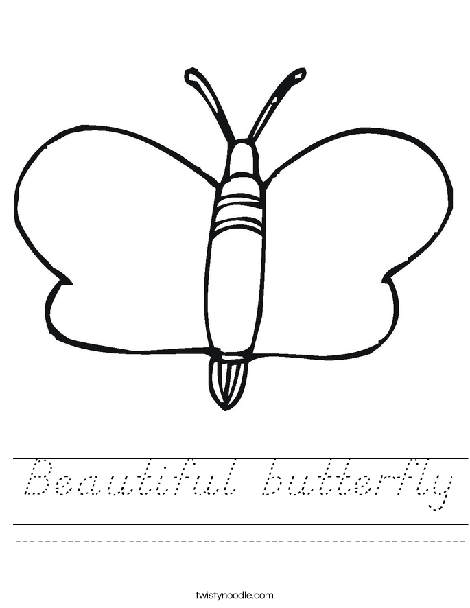 Beautiful butterfly Worksheet