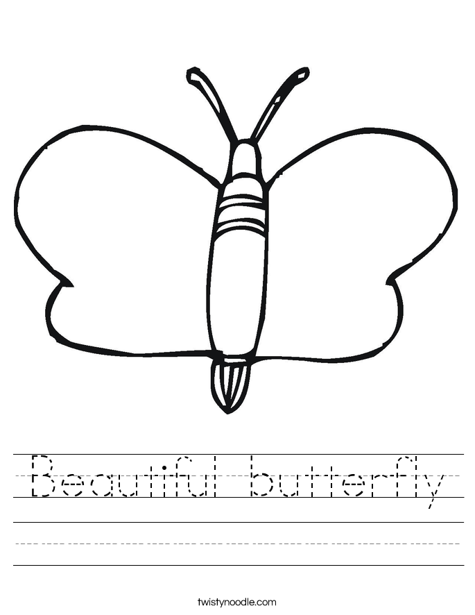 Beautiful butterfly Worksheet