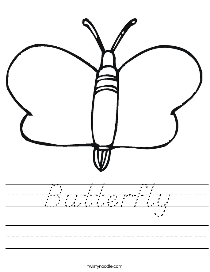 Butterfly Worksheet