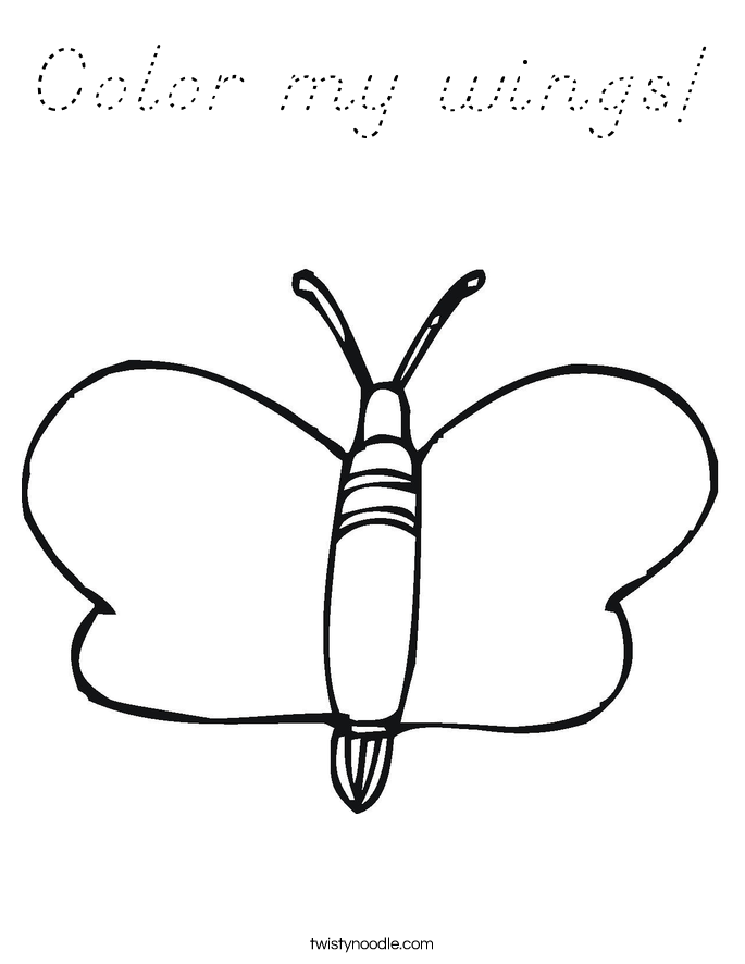 Color my wings! Coloring Page