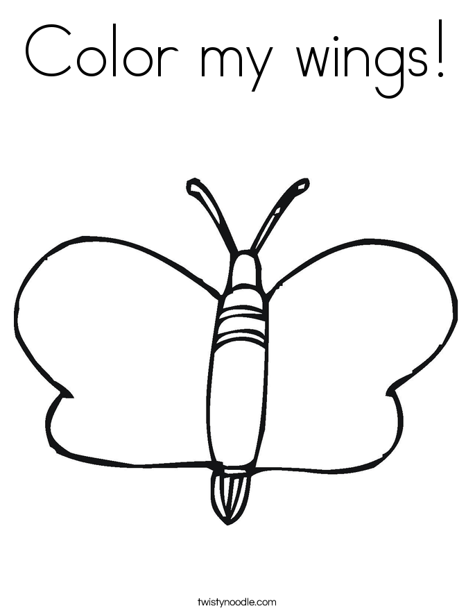 Color my wings! Coloring Page