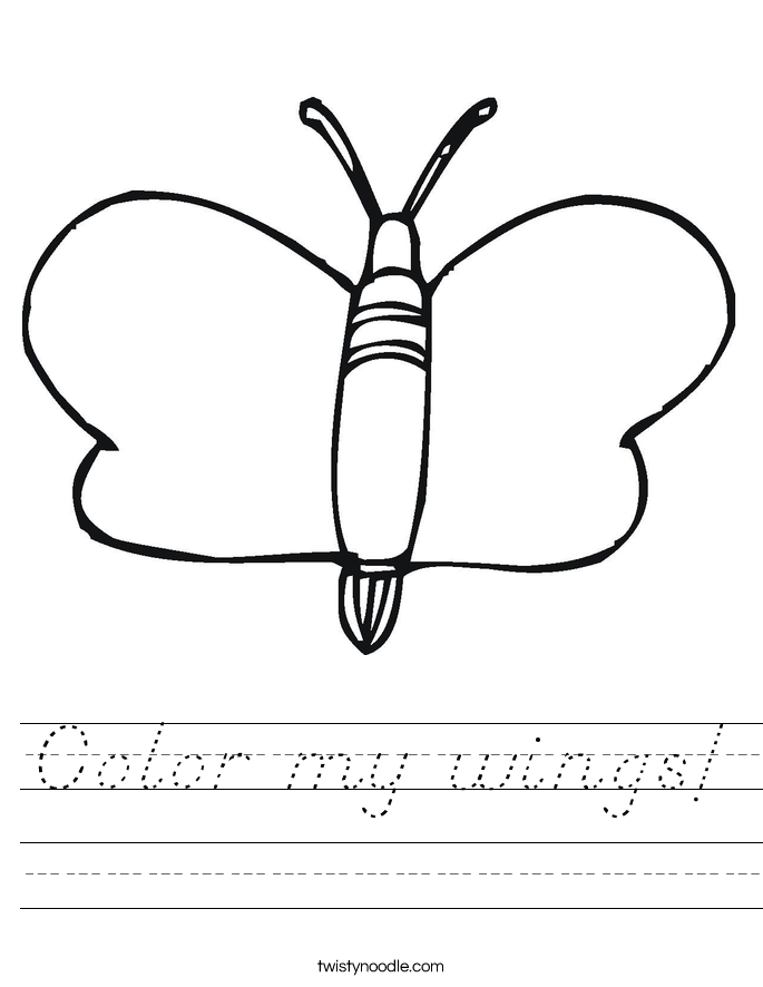 Color my wings! Worksheet