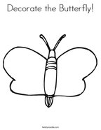 Decorate the Butterfly Coloring Page