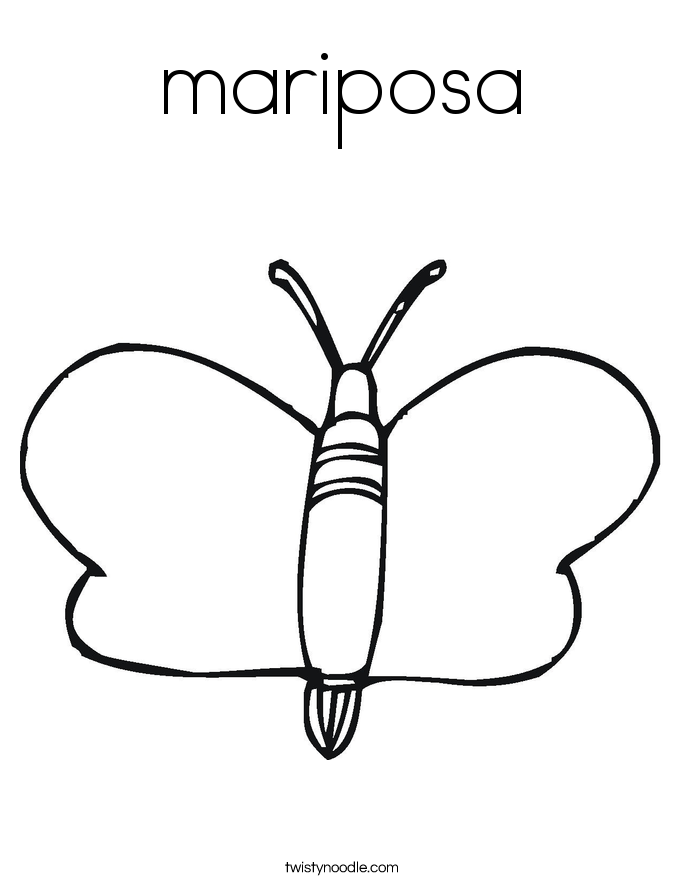mariposa Coloring Page