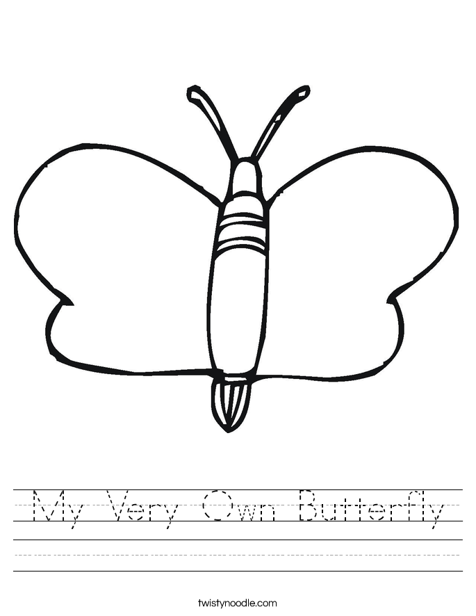 my very own butterfly worksheet twisty noodle