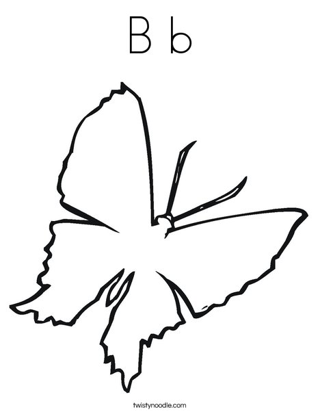 Blank Butterfly Coloring Page