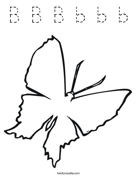 Blank Butterfly Coloring Page