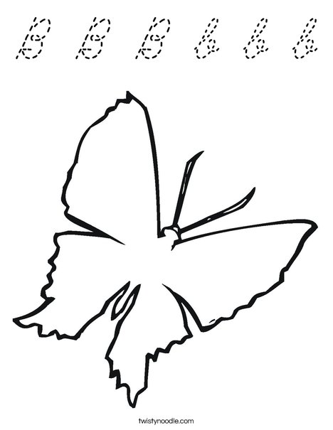 Blank Butterfly Coloring Page