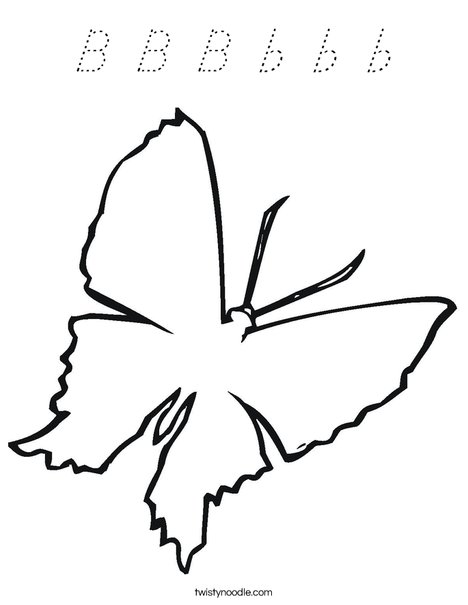 Blank Butterfly Coloring Page