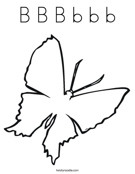 Blank Butterfly Coloring Page
