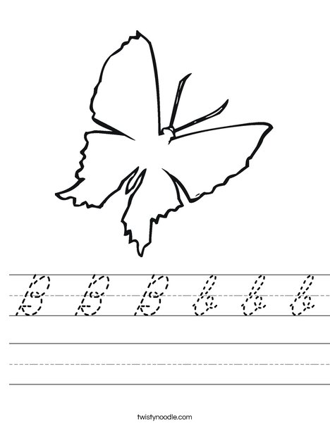Blank Butterfly Worksheet