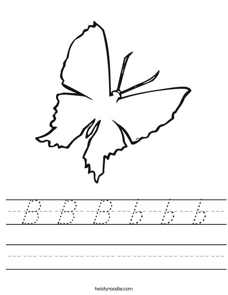 Blank Butterfly Worksheet