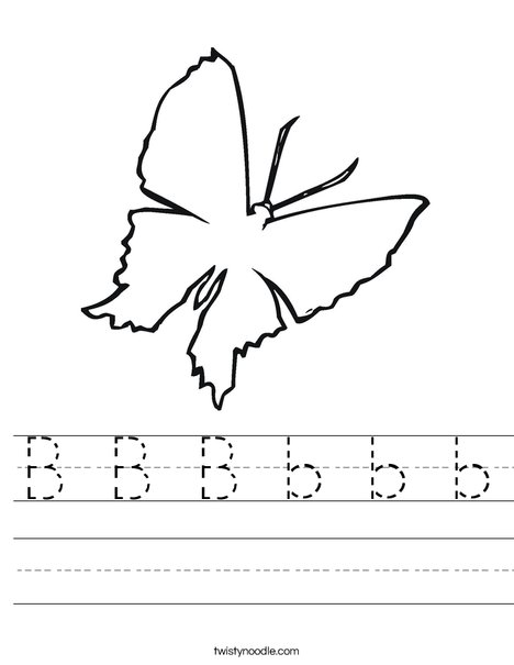 Blank Butterfly Worksheet