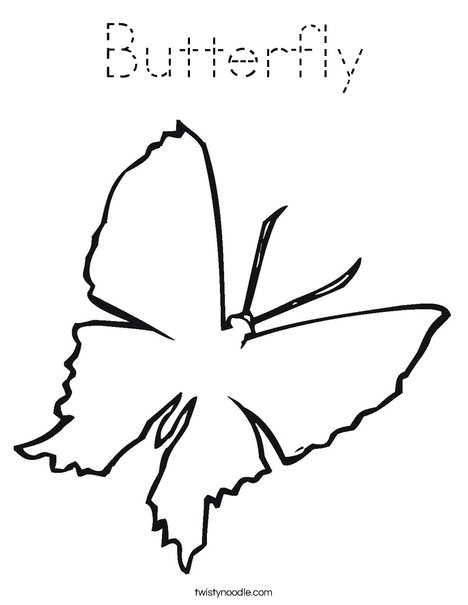 Blank Butterfly Coloring Page