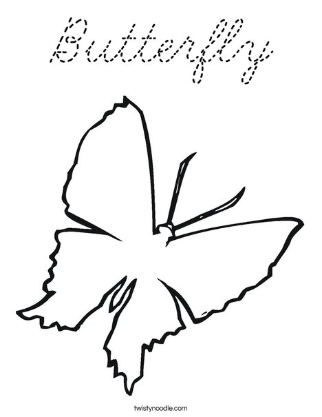 Blank Butterfly Coloring Page