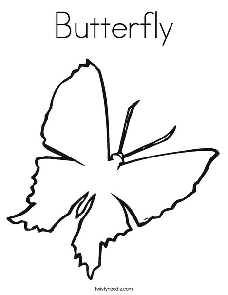 Blank Butterfly Coloring Page