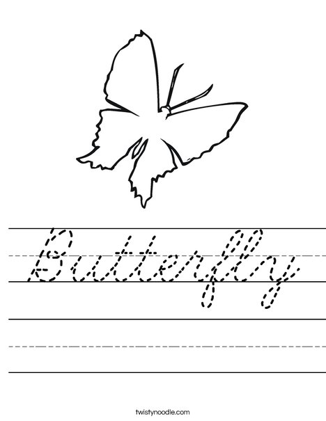 Blank Butterfly Worksheet
