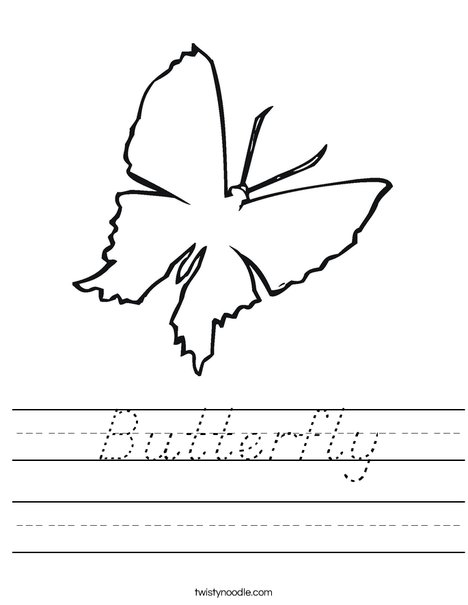 Blank Butterfly Worksheet