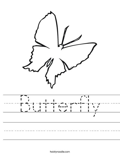 Blank Butterfly Worksheet