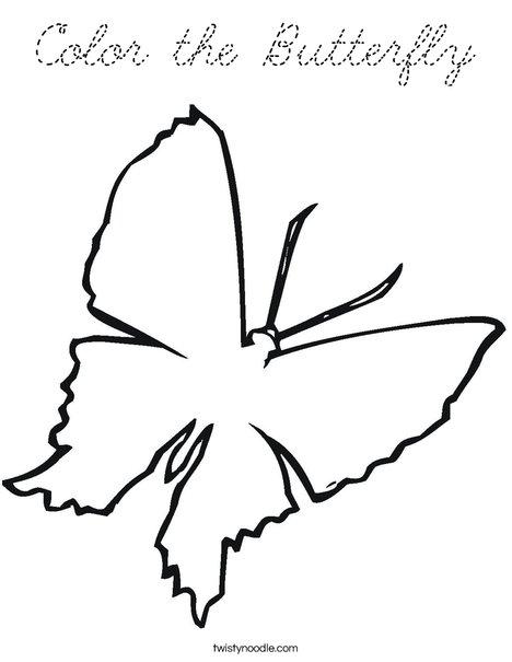 Blank Butterfly Coloring Page