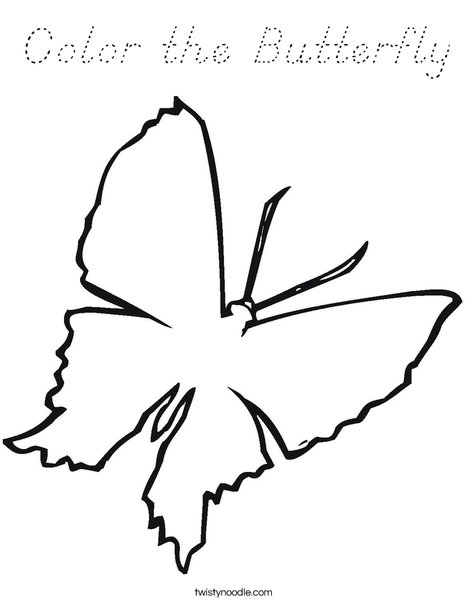 Blank Butterfly Coloring Page