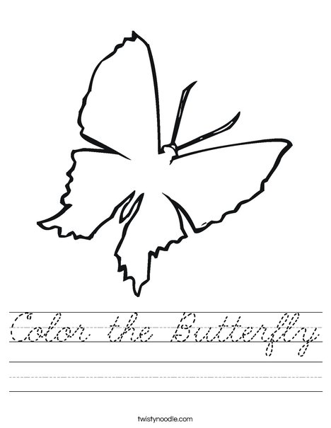 Blank Butterfly Worksheet