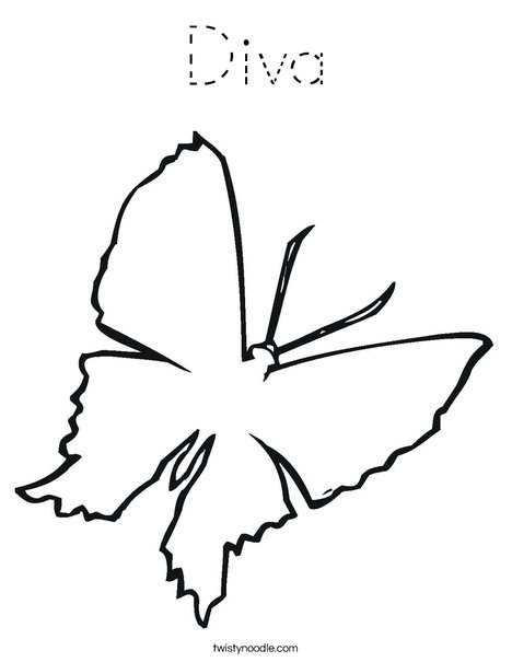 Blank Butterfly Coloring Page