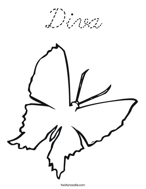 Blank Butterfly Coloring Page